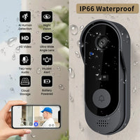 Smart WiFi Doorbell Camera – HD Night Vision & 2-Way Audio
